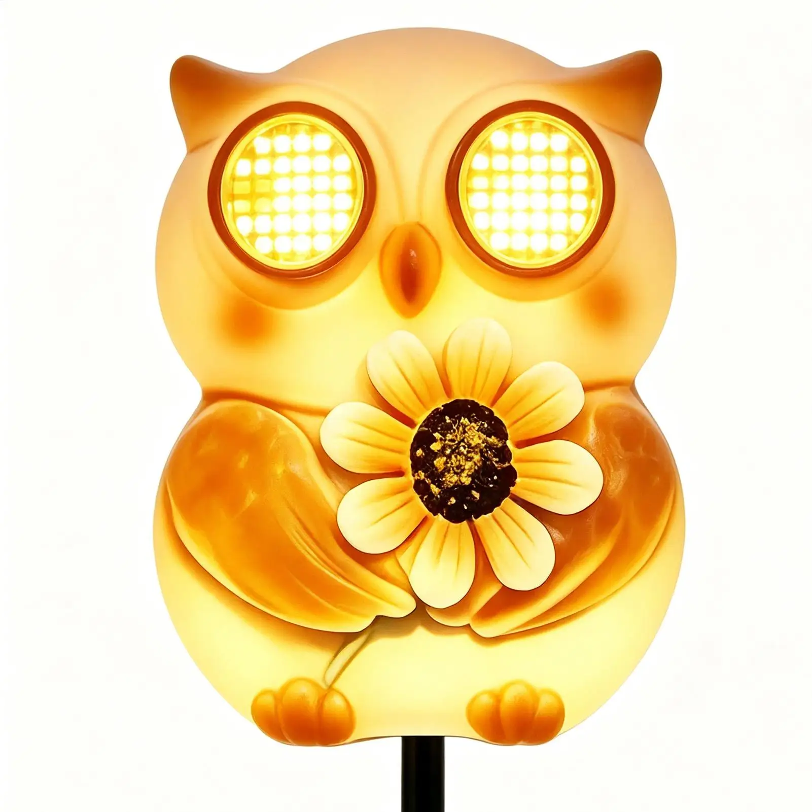 Lampes solaires en forme de hiboux pour l'extérieur, lampes solaires étanches pour jardin, allée, pelouse, patio, aménagement paysager, cour, balcon