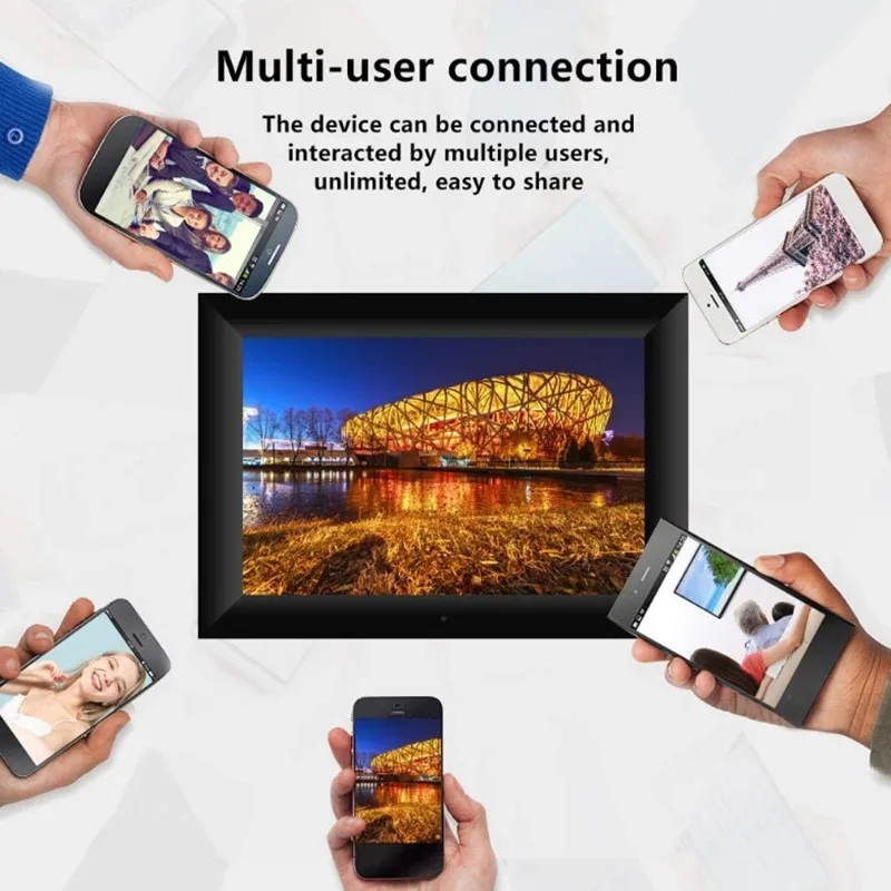 32GB FRAMEO 10.1인치 스마트 WiFi 디지털 액자 1280x800 IPS LCD 터치 스크린, 친구와 가족을 위한 최고의 크리스마스 선물