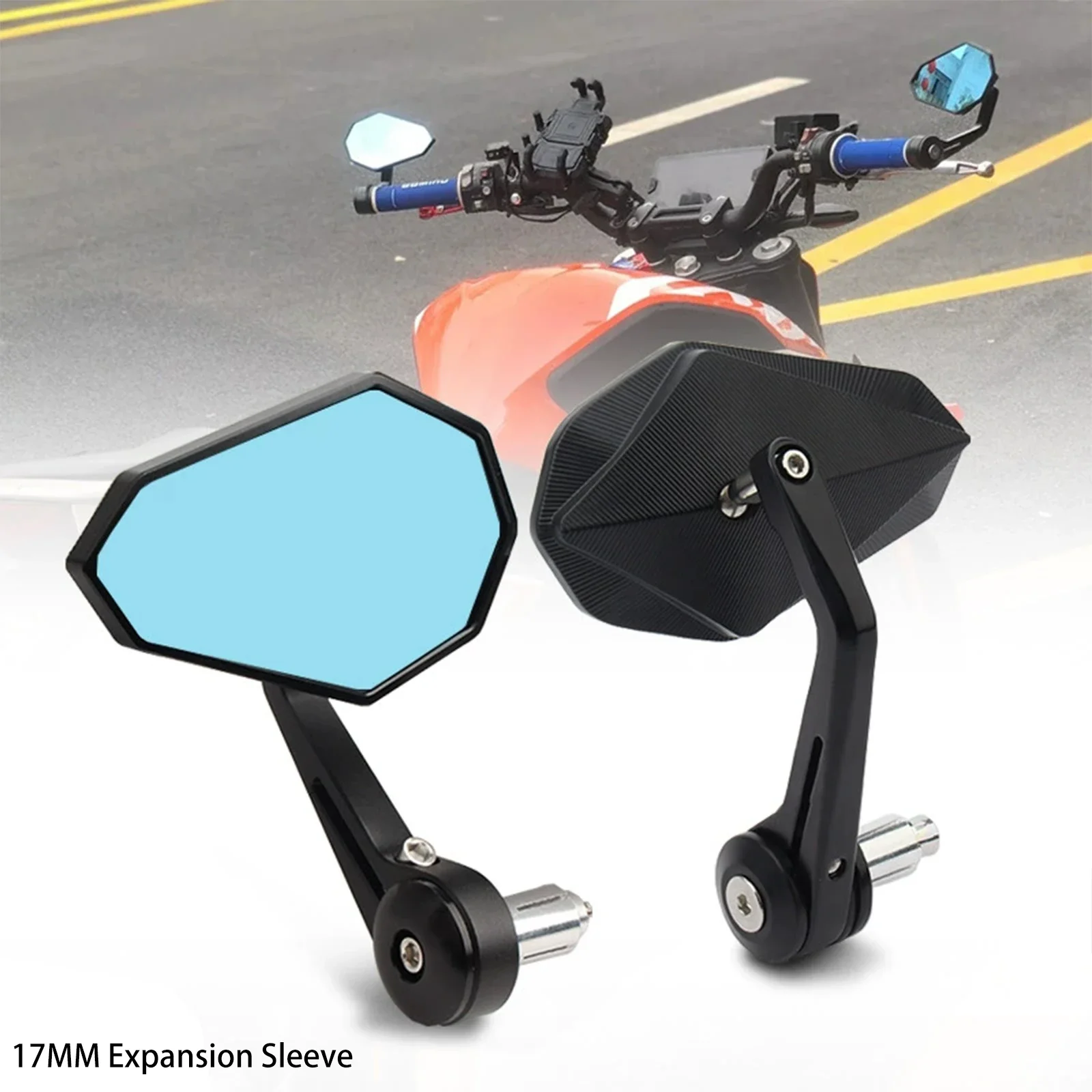 

17-22mm Bar End Mirror For Honda CB500 Hornet 500 CB750 Hornet 750 CB 300F niversal Motorcycle Accessories Rearview Mirror