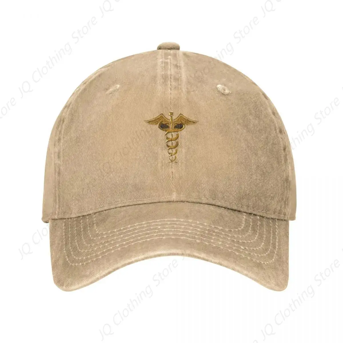 Gorras de béisbol con diseño de símbolo médico Caduceus, sombreros de mezclilla lavados, Casquette ajustable al aire libre, sombrero de béisbol de Hip Hop, sombrero de vaquero