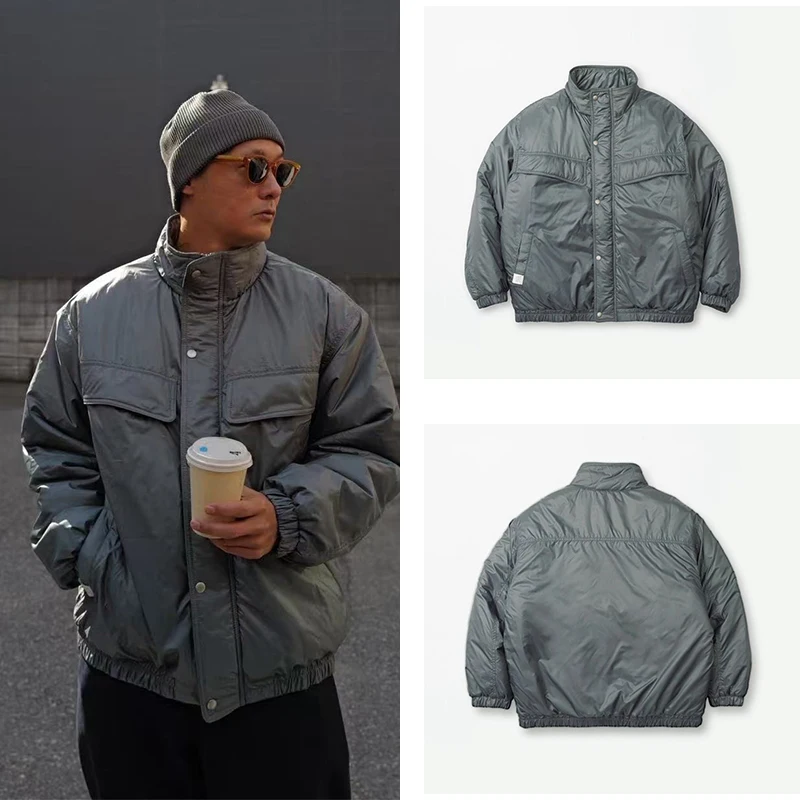 

Winter Cotton Jaet Men's Loose Casual Stand Collar Warm Workwear Sle Versatile Youth ular Long Sve Cleanfit Design