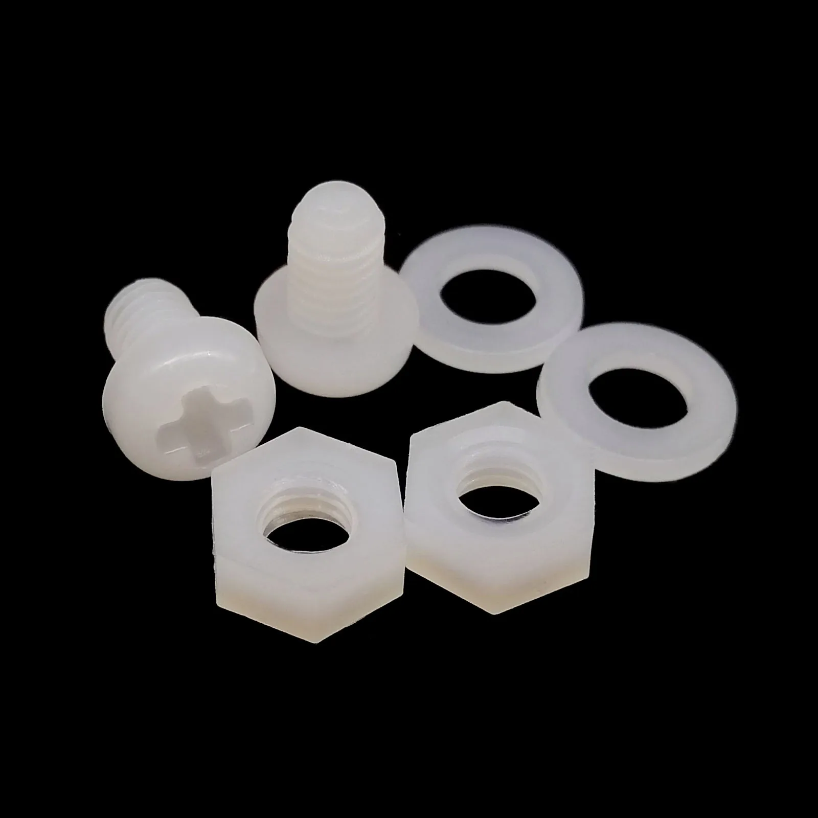 1 Box M2 M2.5 M3 M4 White Plastic Nylon Insulated Hex Standoff Hexagon Pillar Spacer Column Screw Nut Washer Assortment Kit Set