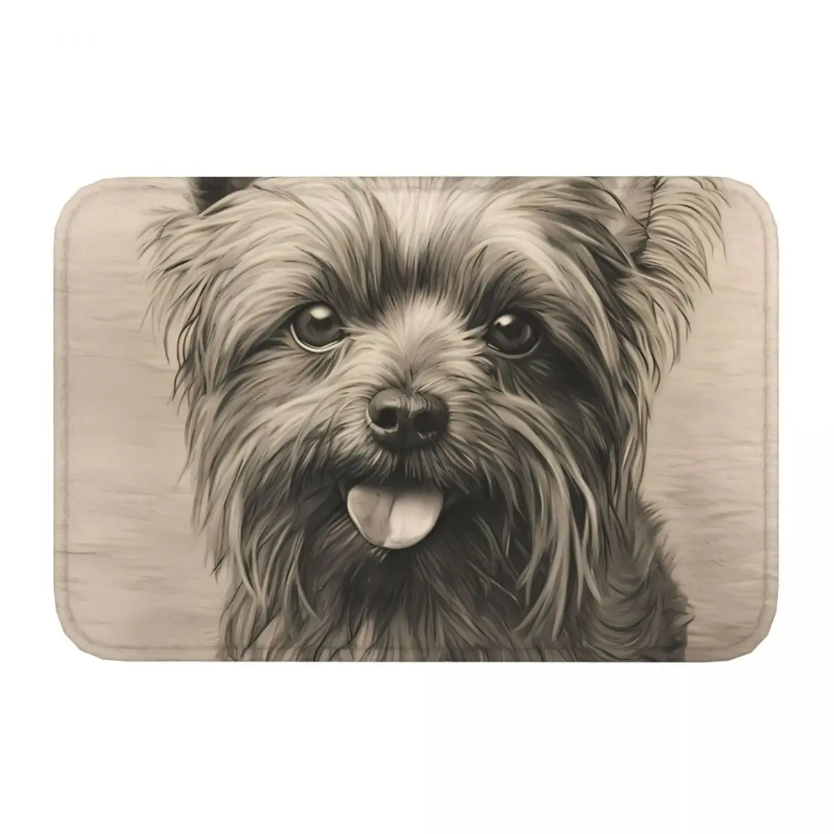 Yorkshire Cartoon Bath Non-Slip Carpet The Adorable Terrier Bedroom Mat Entrance Door Doormat Floor Decoration Rug