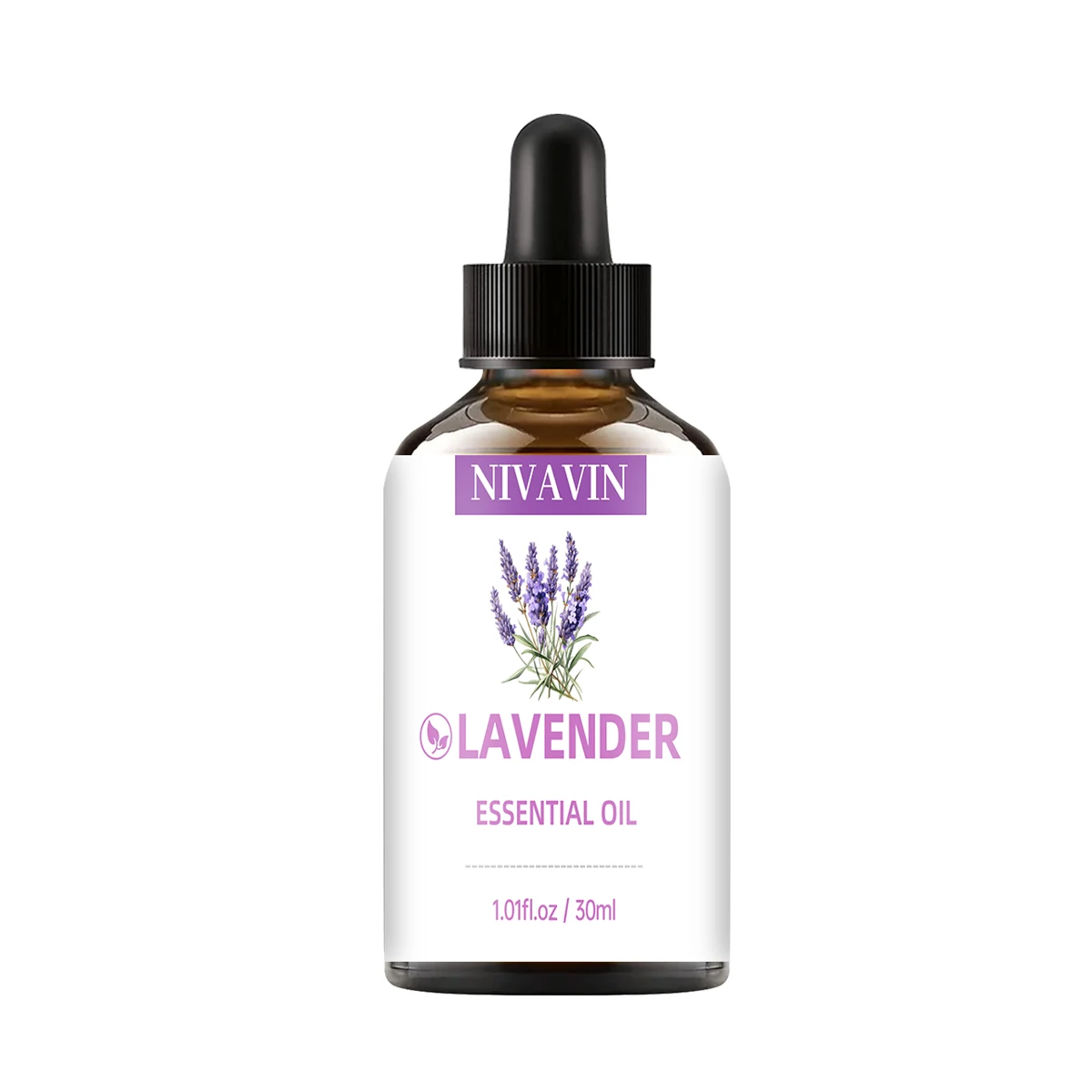 NIVAVIN Huile Essentielle de Lavande 30ml/60ml/100ml, naturellement extraite des plantes, parfum ric