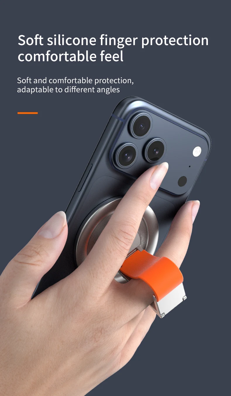 Starker magnetischer Telefonhalter für Magsafe, 360-Grad-Drehung, Magnet-Fingerring-Ständer, kompatibel mit iPhone 17 15 16 Xiaomi – Detail 8