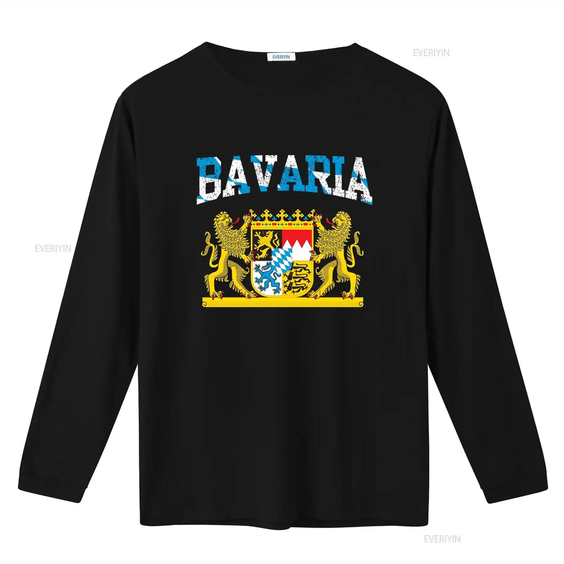 Bavaria Germany Oktoberfest German Bavarian T Shirt with Lion and Shield Print vintage Washed Comfortable Top For Everyday Wear