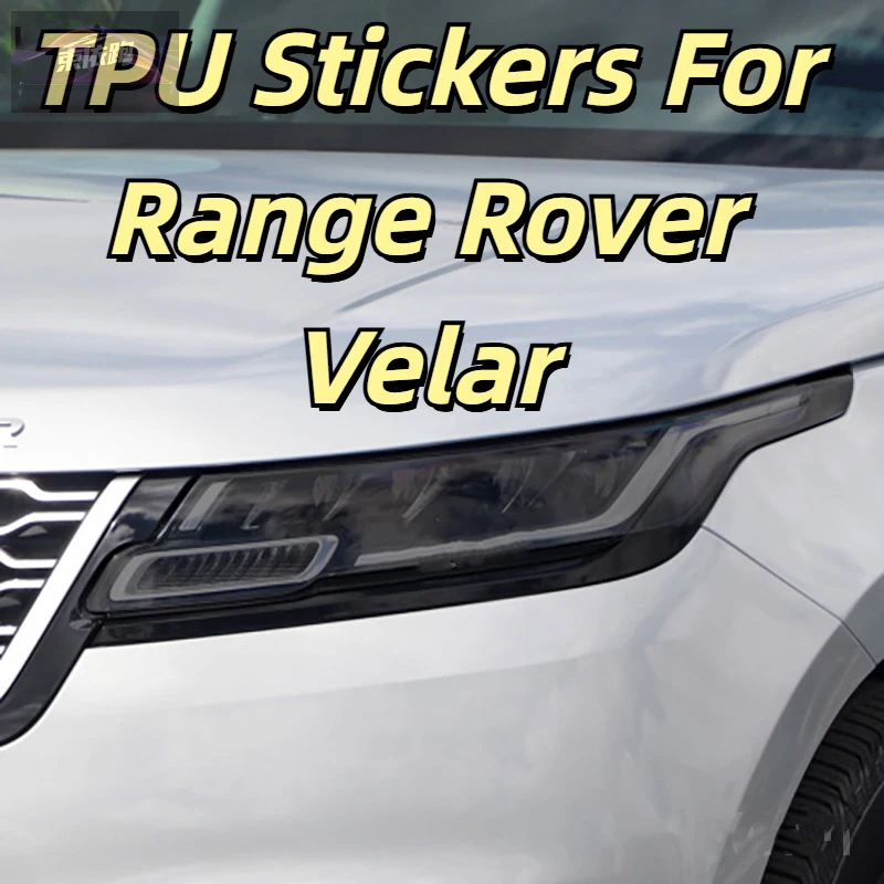 

Тонировка автомобильных фар, дымчатая черная защитная пленка, наклейки из ТПУ для Range Rover Velar 2017-настоящее время, аксессуары, ремонт против царапин