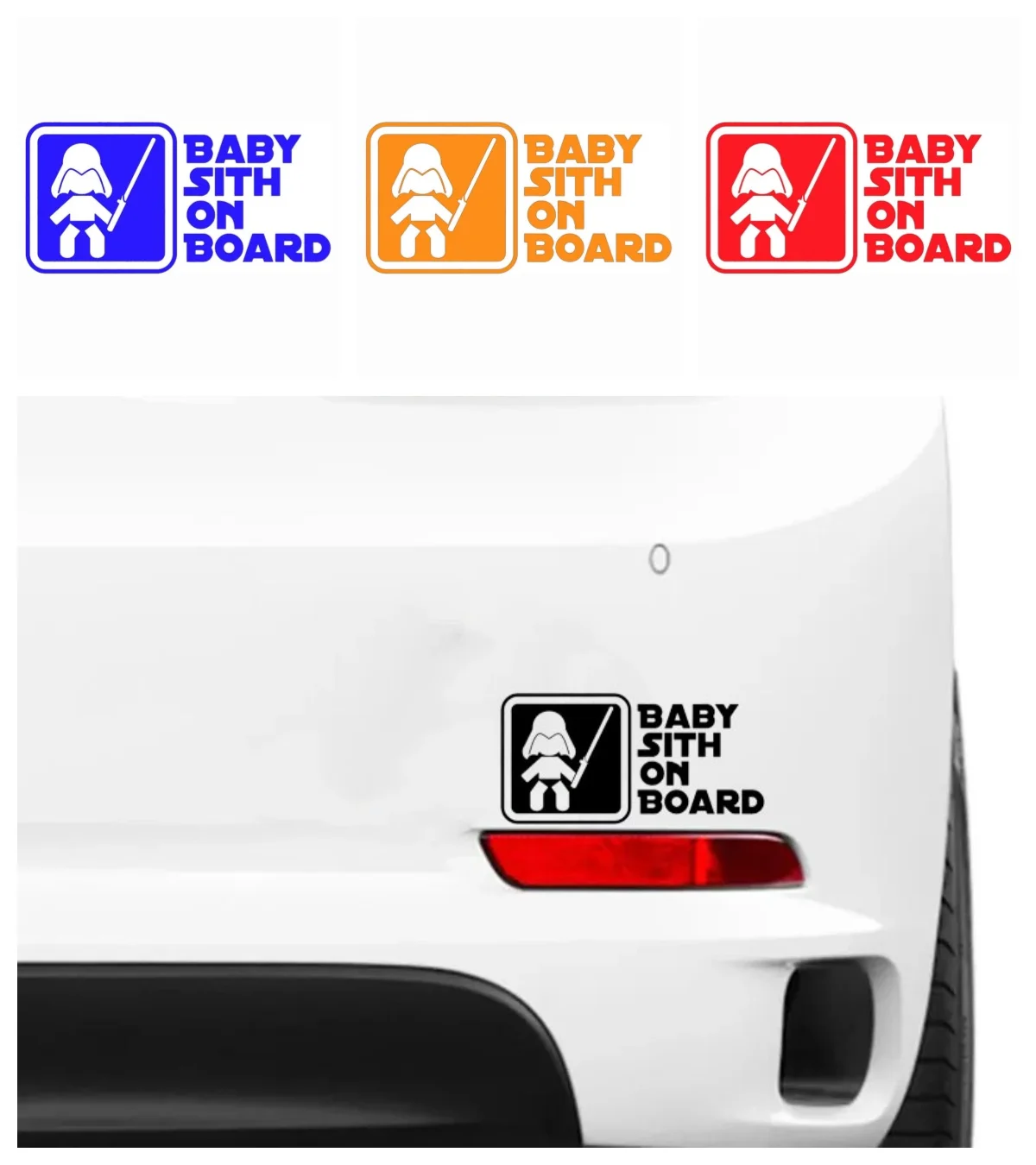 

Creative Baby Sith on Board Car Stickers Scratch-Proof Graphics Logo Vinyl Decals Laptop Windows Trunk Surfboard Car Styling