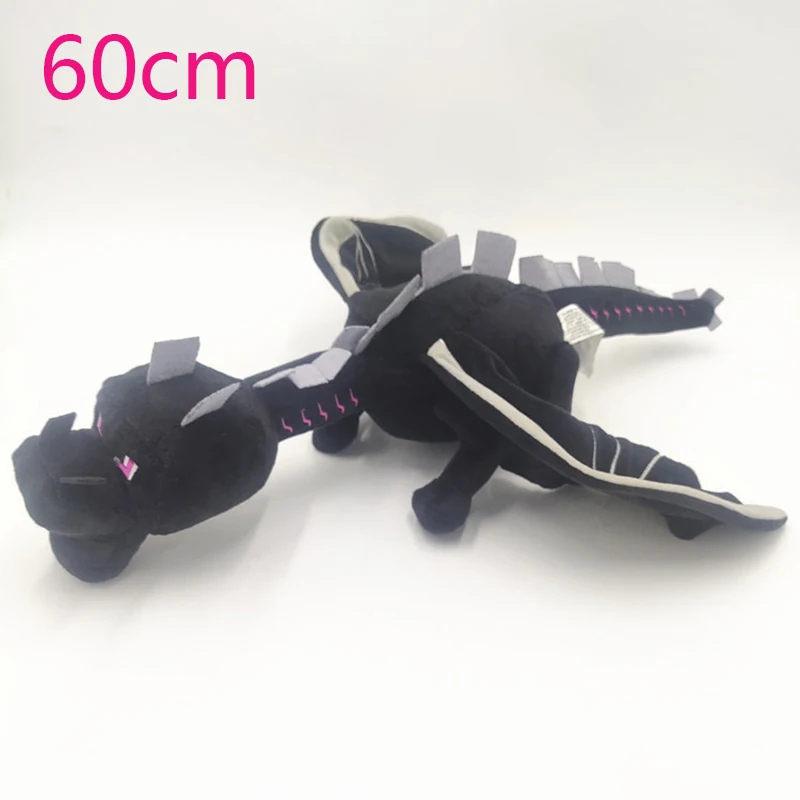 Boneka Mainan Ender Dragon Enderdragon Boneka Plush Hitam Ender Dragon Mainan Hewan Boneka Lembut Hadiah untuk Anak-anak