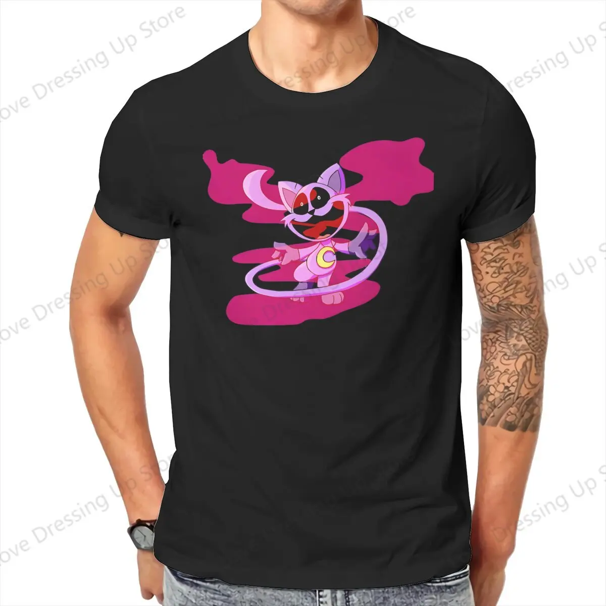 Smiling Critters Horror Game Funny T Shirt Goth Men Tees Summer Clothing COTTON Crewneck TShirt