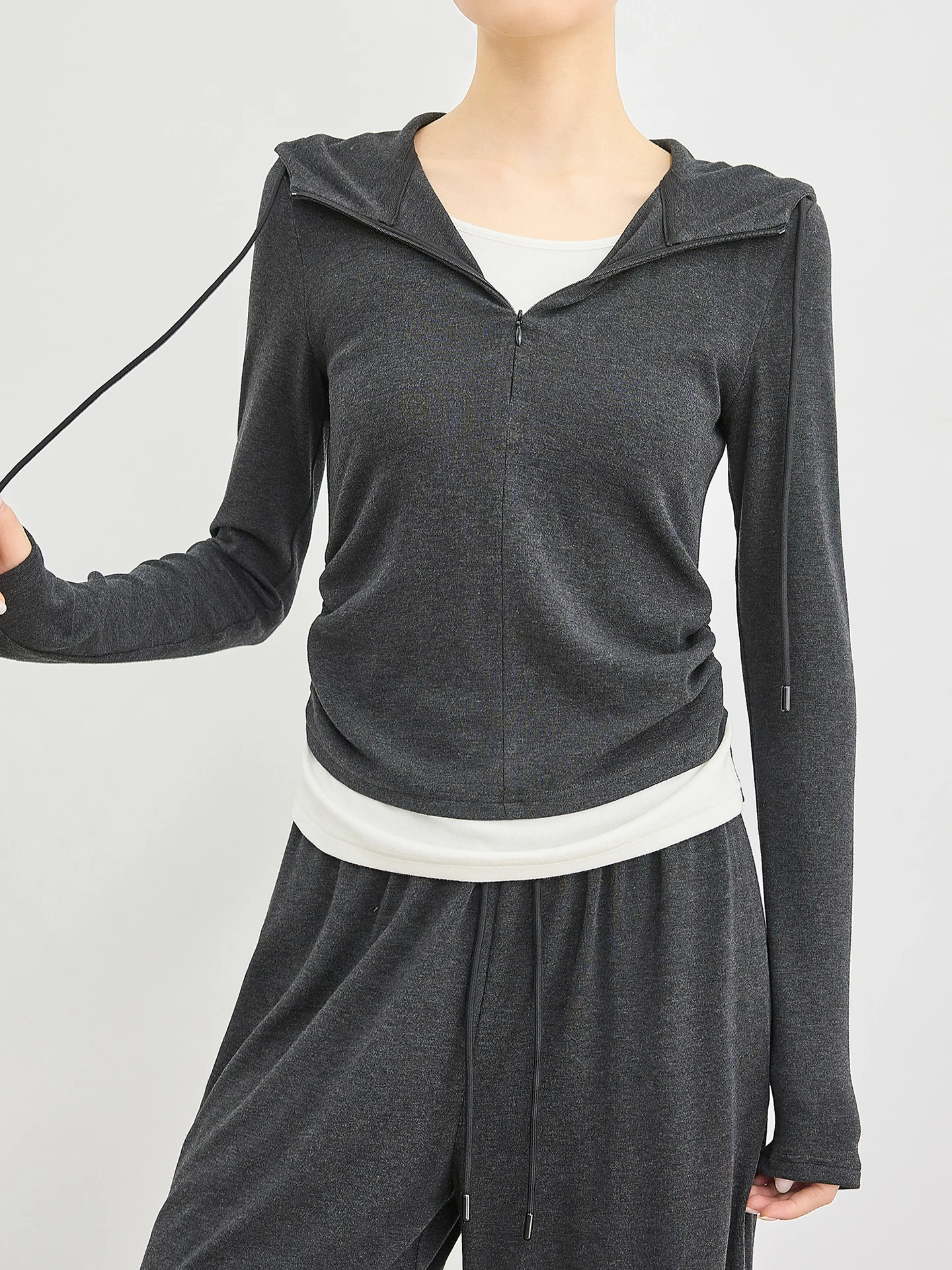 

ay Hoodie Women's Loose Straight Leg Casual Wide Leg Sweatpants Sportswear Set Comfortable Breathable Cotton Blend