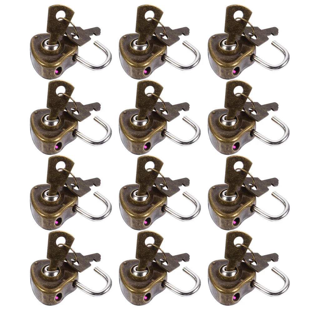 

25 Pcs Lock Mini Locks with Keys Padlock Heart Padlocks Couple Love Core Heart-shaped