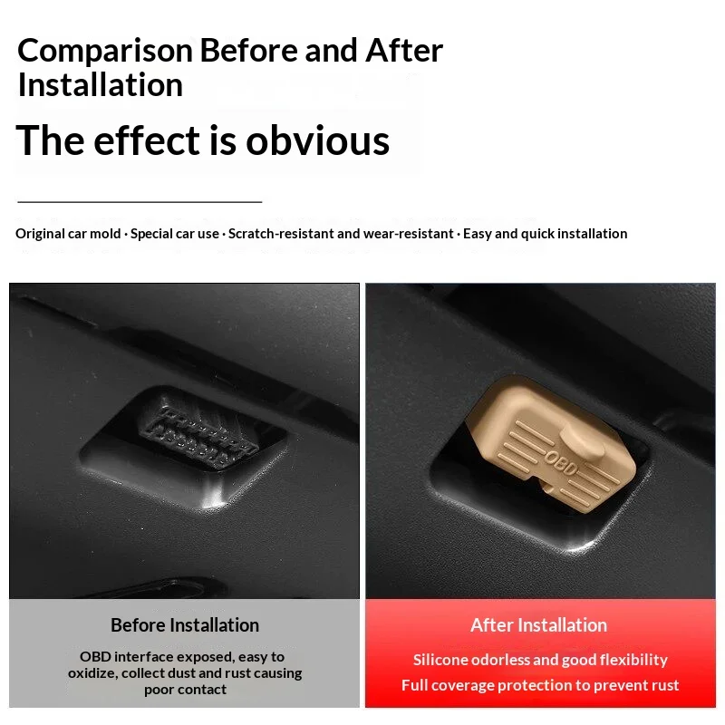 For Defender 90 110 130 2020-2026 OBD Port Cover Silicone Diagnostic Connector Protector Dust Cap