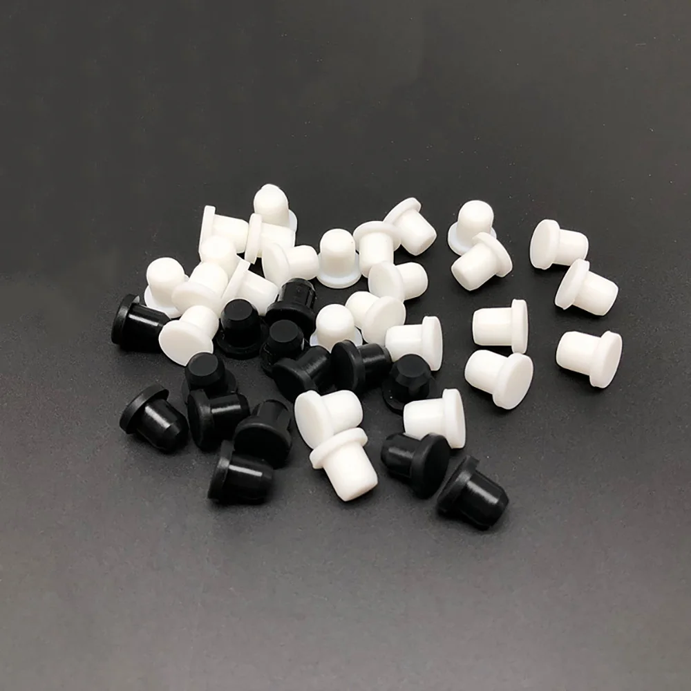10/20pcs T-Type Dustproof Rubber Silicone Stopper 2.7-17mm Bore Blanking End Caps Tube Insert Bung for Cabinet Hole Protection