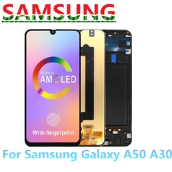 AMOLED LCD Display Touch Screen Digitizer Assembly for Samsung Galaxy A50, A30,