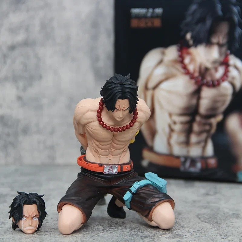 12cm Anime Ace ONE PIECE Figurki Portgas D Ace Figurki akcji One Piece Execution Platforma PVC Model kolekcjonerski Zabawki Prezenty