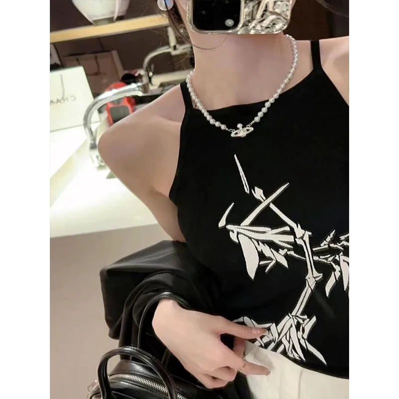 ฤดูร้อนใหม่สไตล์จีน Jacquard ถัก Camisole ผู้หญิง Slim Elastic เสื้อแขนกุด