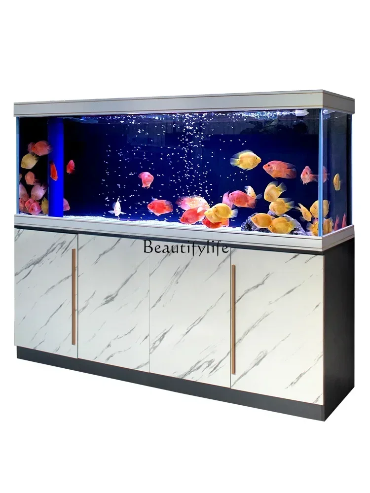 FG-Living Room Floor Super White Glass Bottom Filter Ecological Change Water Filter Screen Fish Tank Aquarium