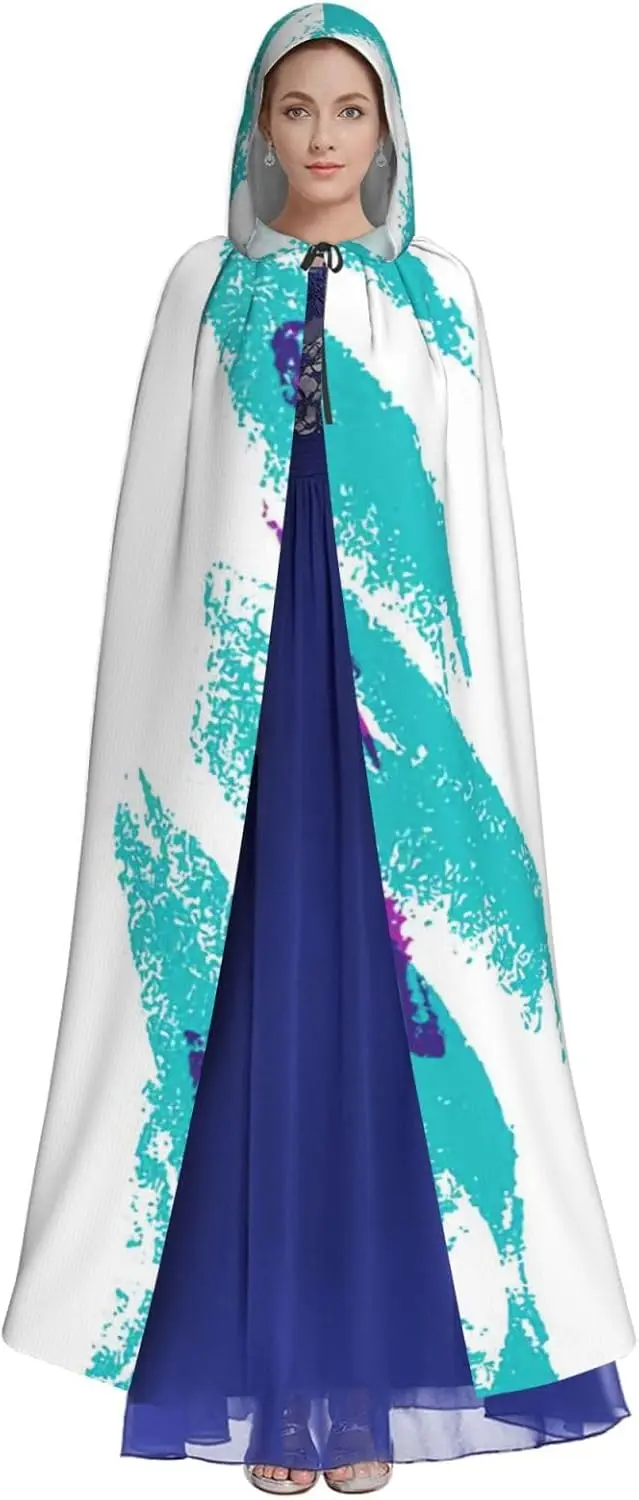 90's Cup Design print Adult Hooded Cape Carnival Festival Cape Cosplay Robe Costume party Gothic Carnival
