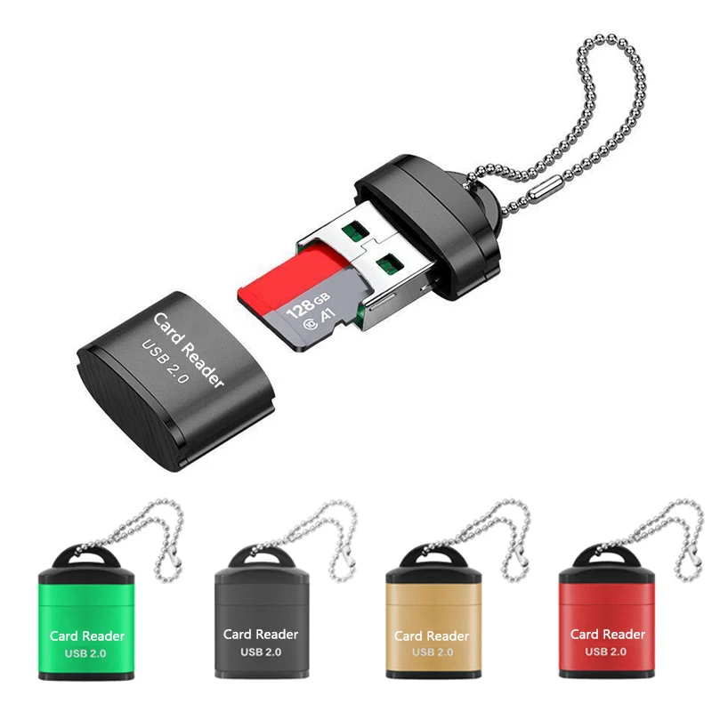 Для USB Micro SD/TF Card Reader USB 2.0 Мини-устройство чтения карт памяти мобильного телефона Высокоскоростной USB-адаптер для ноутбуков Аксессуары