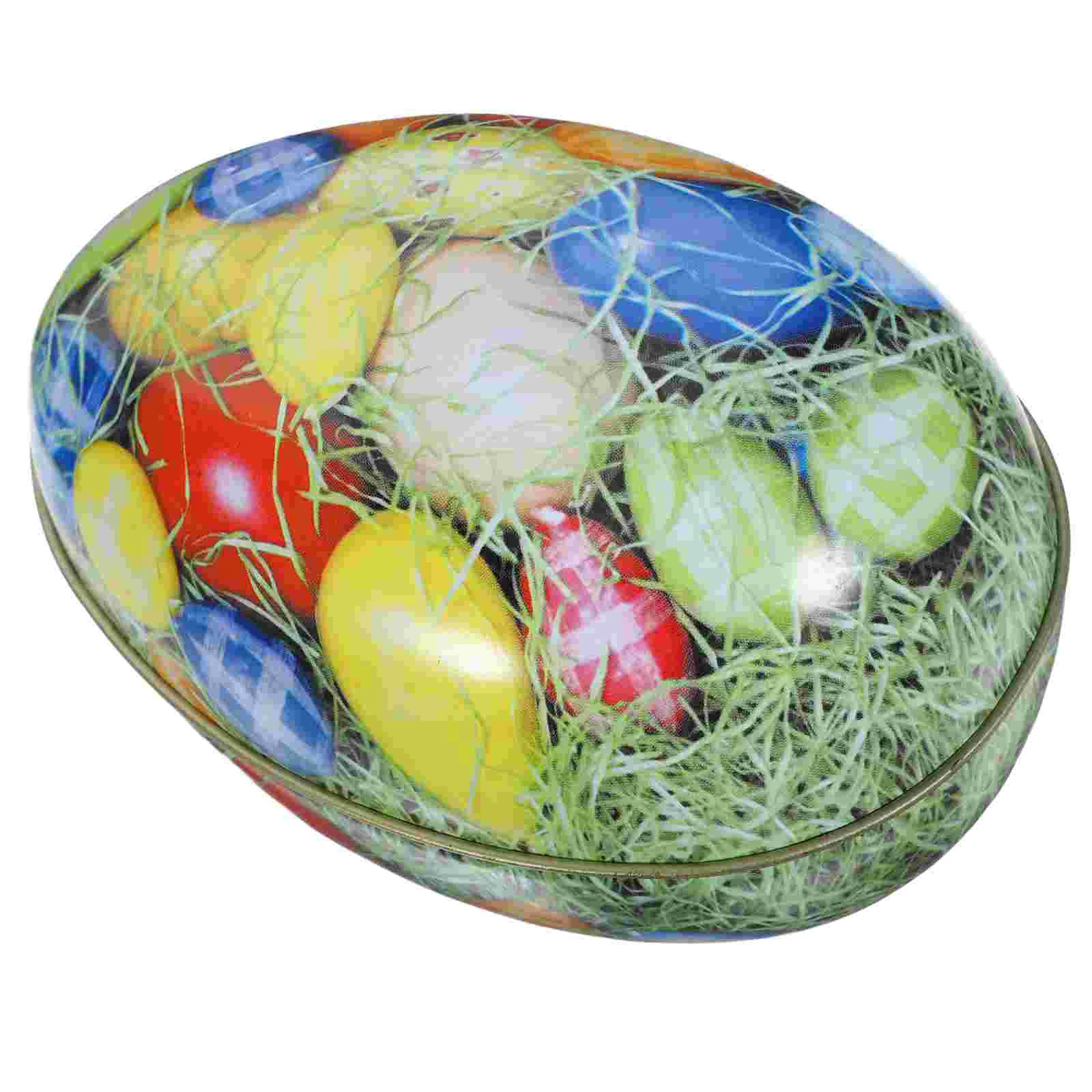 

Easter Tinplate Eggs Candy Party Favors Boxes Cookie Biscuit Holder Snack Container Storage Case Portable Cookies