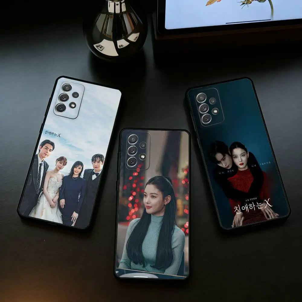 D-Dear X  Soft Silicone Black Cover Phone Case For Samsung Galaxy A73,A72,A71,A70,A53,A52,A51
