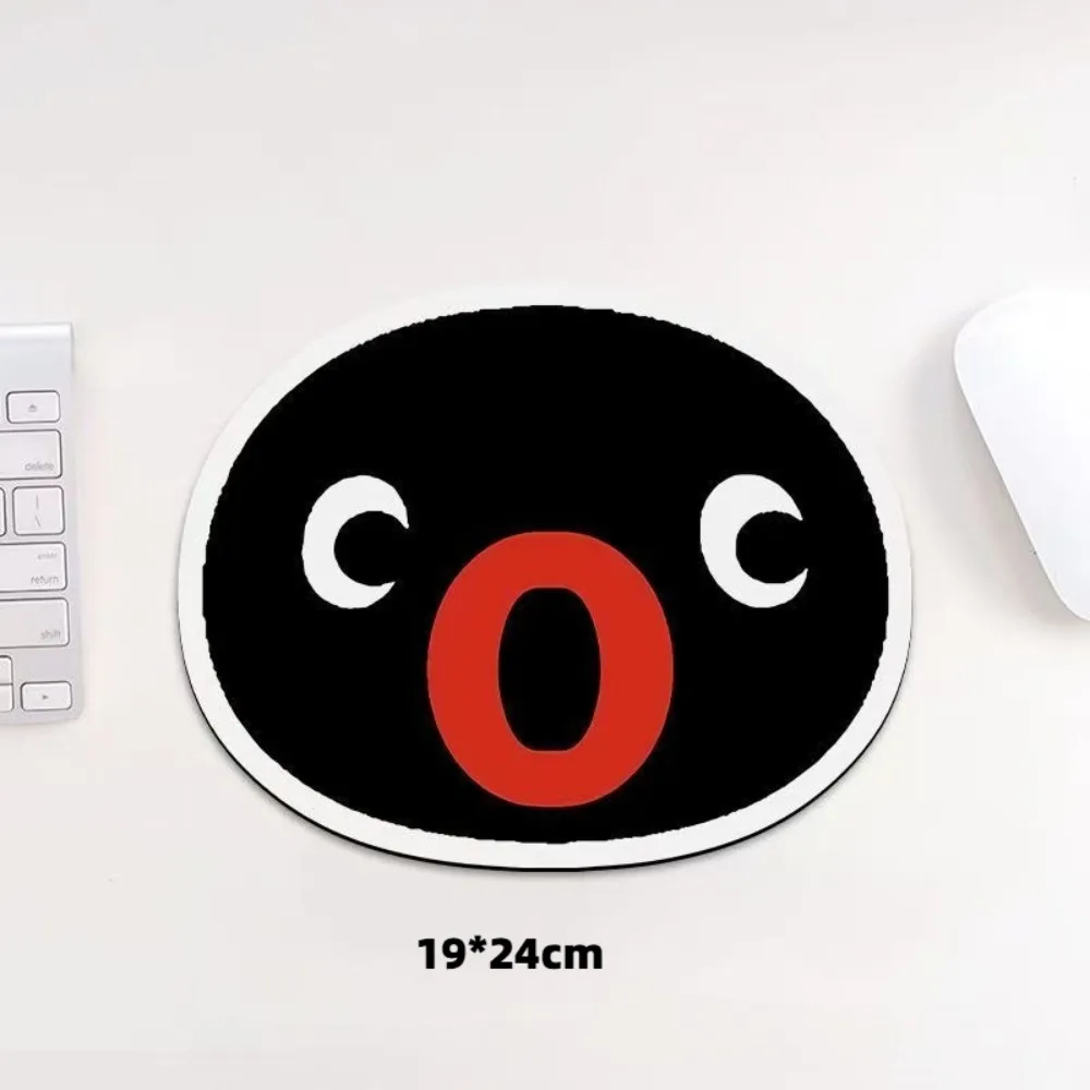 Cute Penguin Expression Mouse Pad Funny Cartoon Oval Non-Slip Rubber Mousepad for Office Gaming Desk Decor - view 3