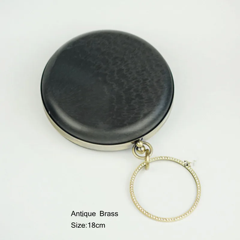 18 CM Or 14 cm Round Flat Box Frame Bring Ring DIY Handbag Accessories Purse Frame Bag Handle Parts Drop Shopping Purse Frame