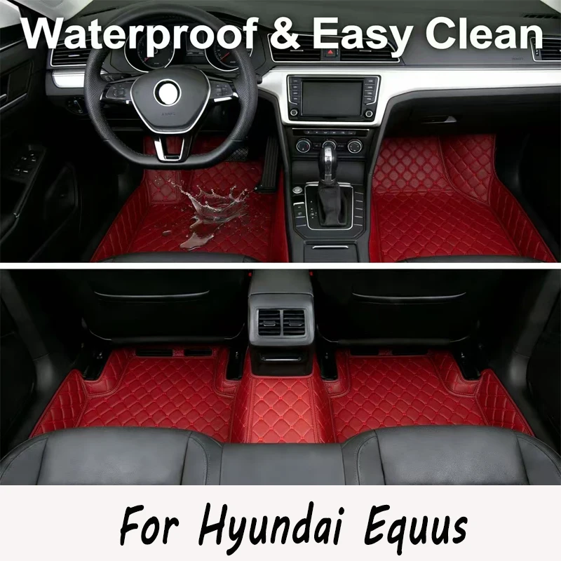 

Custom Car Floor Mats for Hyundai Equus 4 Seat 2010-2017 Year Interior Auto Accessories