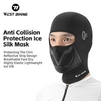 WEST BIKING Anti Collision Cycling Balaclava Ice Silk Cap Breathable Fishing Bike Headgear Quick Dry Men Women Full Face Cover