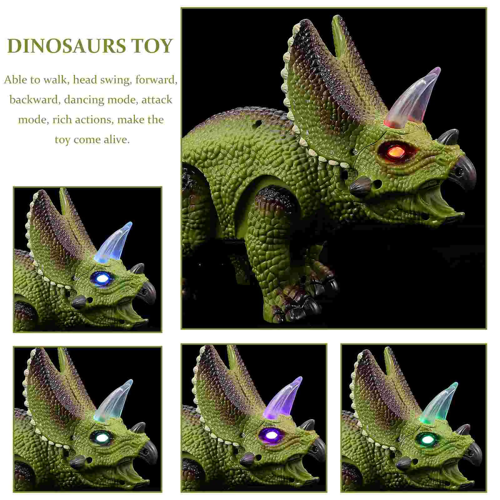 Voiced Dinosaurs Toy Remote Control Children’s Toys Triceratops Plaything Glowing