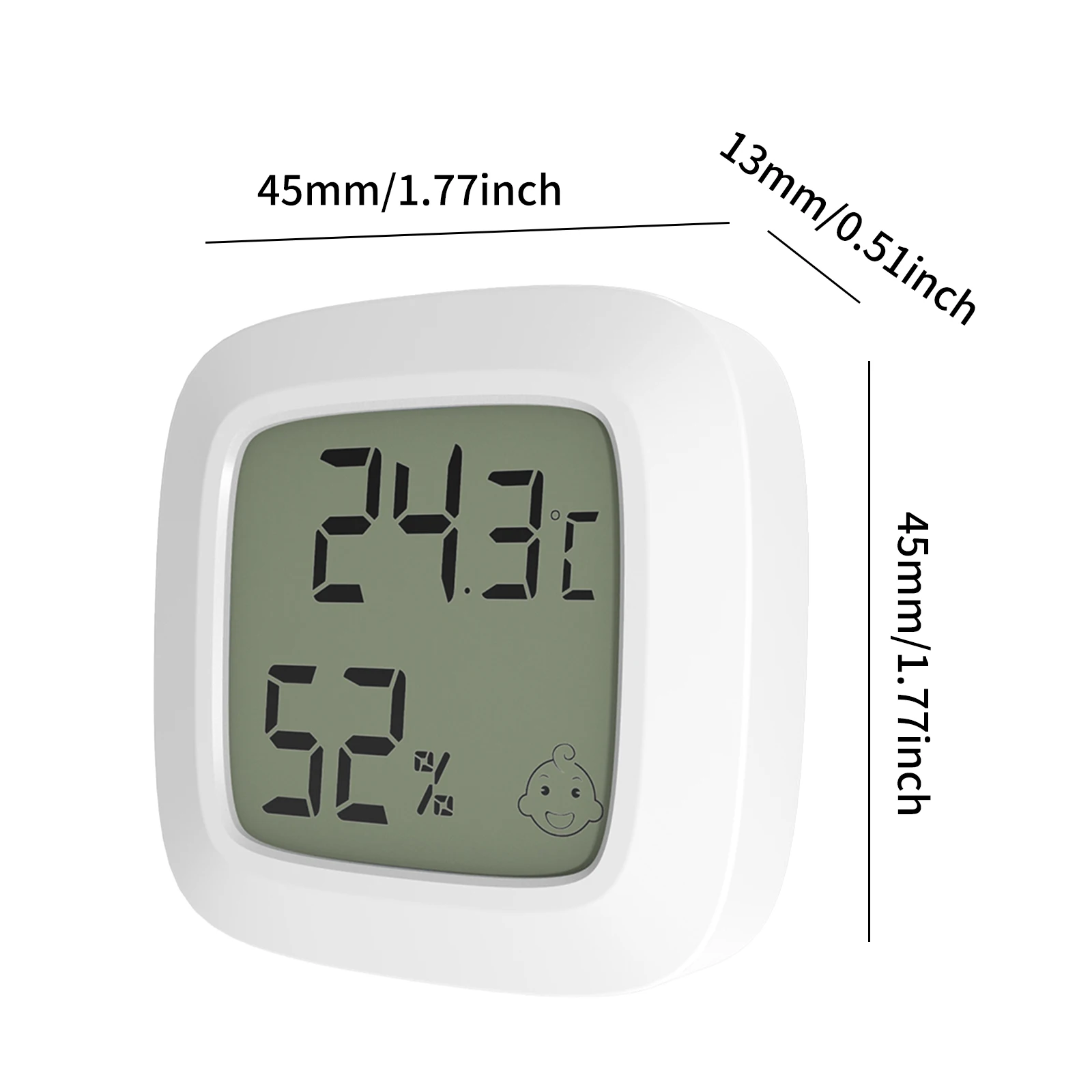 Indoor Hygrometer Thermometer Accurate Mini Humidity Monitor with Magnetic Electronic Temperature Humidity Meters for Home