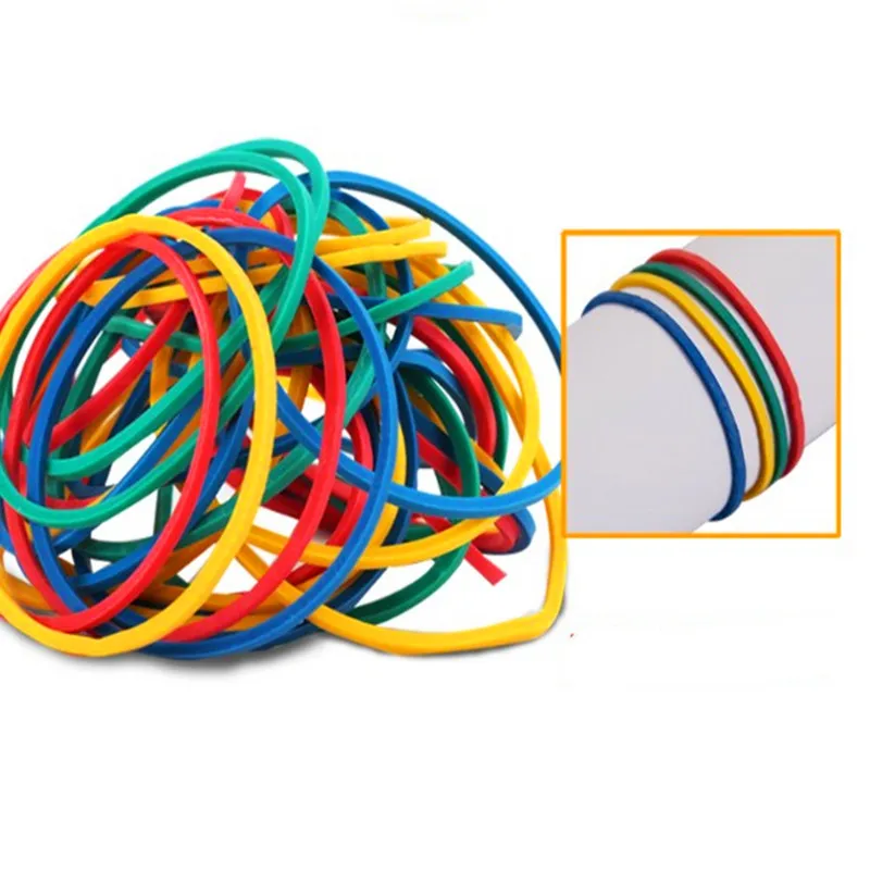 400pcs Colorful Nature Rubber Bands 15/25/40/50 mm School Office Home Industrial Ring Rubber Band Stationery Package Holder