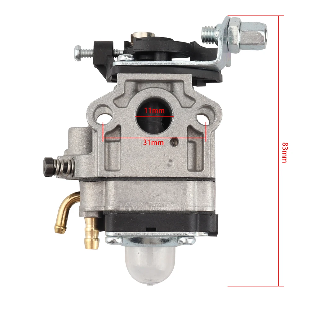 2-Stroke Carburetor 11mm for CG430 CG520 BC430 BC520 40-5 44-5 43cc 52cc Brush Cutter Hedge Trimmer Lawn Mower Replacement Carb
