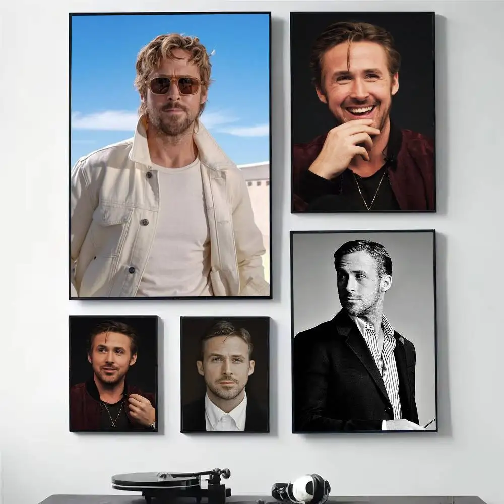 Actor Ryan G-Gosling Poster HD Quality Wall Art Retro Posters For Home Room Wall Decor Self Adhesive