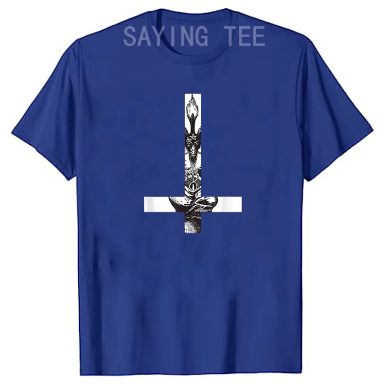 Baphomet هو روحي الحيوان الشيطان الأسود عبادة قميص تي شيرت شيطانية الملابس المحملة رهيبة Artcile الملابس المصلين ، الملحد العلوي #2