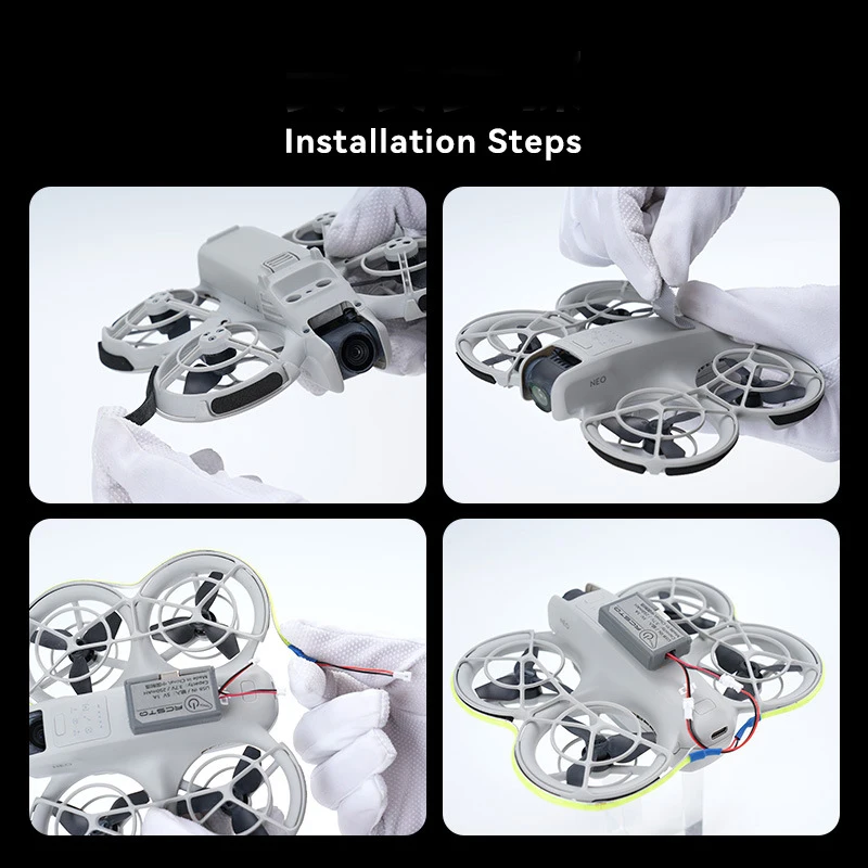 ل DJI Neo شرائط مصباح LED الطيران الليلي قابل للتعديل حزام مصباح سطوع أضواء مقاومة للماء لملحقات طائرات بدون طيار DJI Neo