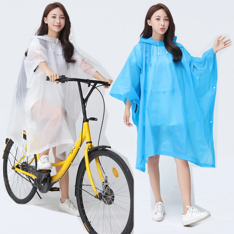 Reusable Windproof Bicycle Motorcycle Raincoat Fashion Aldult Outdoor Travel Hiking Waterproof Raincoat Impermeable Rain Poncho