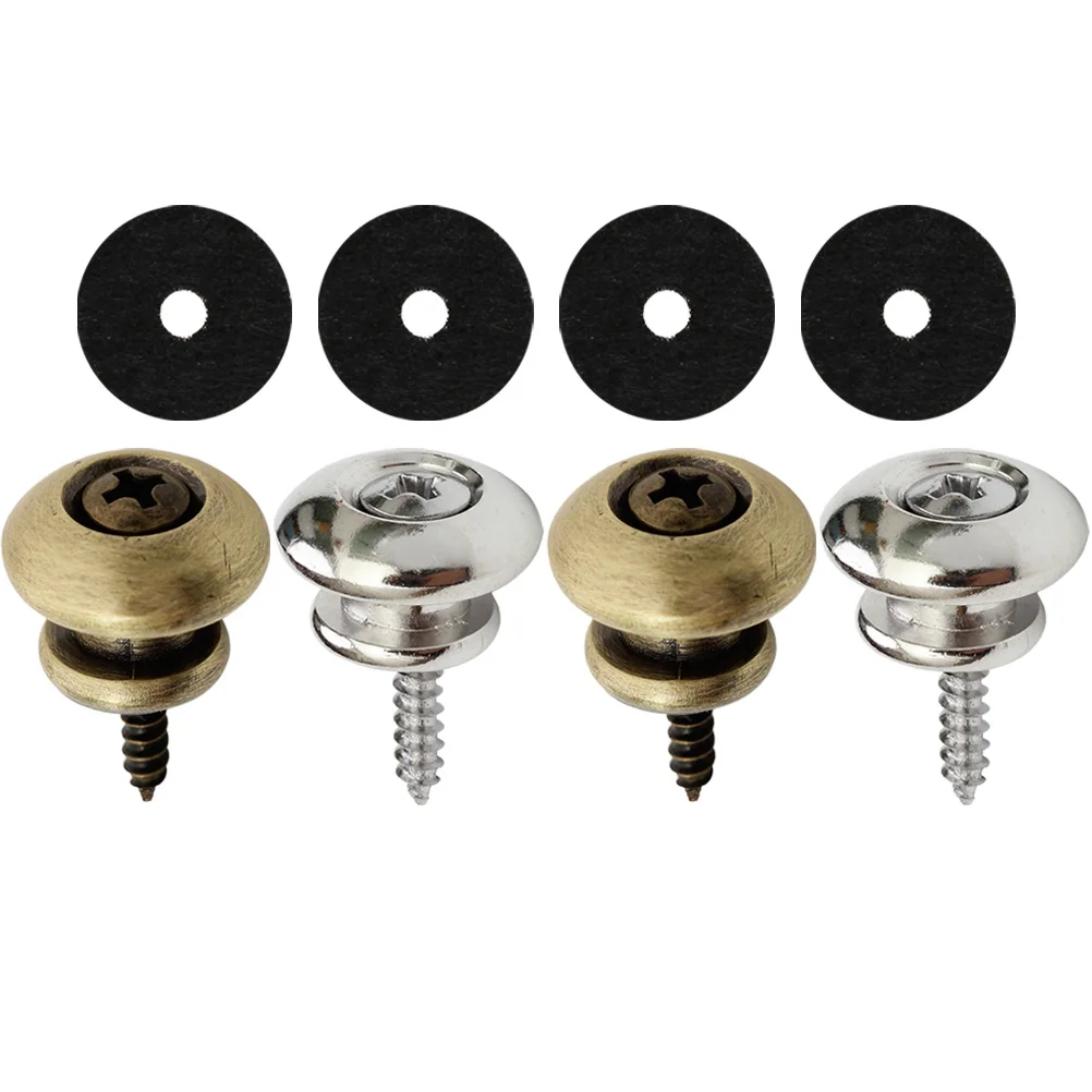 

4pcs Guitar Strap Buttons Metal For Acoustic Electric Bass Replacement Pegs Locking Buckles Repair Kit Guitar Parts