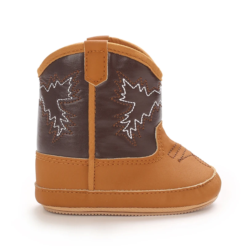 Modische Baby-Stiefel (0-18 Monate) mit niedlichem Aufdruck, hochwertiger, weicher PU-Antirutschsohle für Frühling und Herbst, Lauflernschuhe für Neugeborene – Detail 8