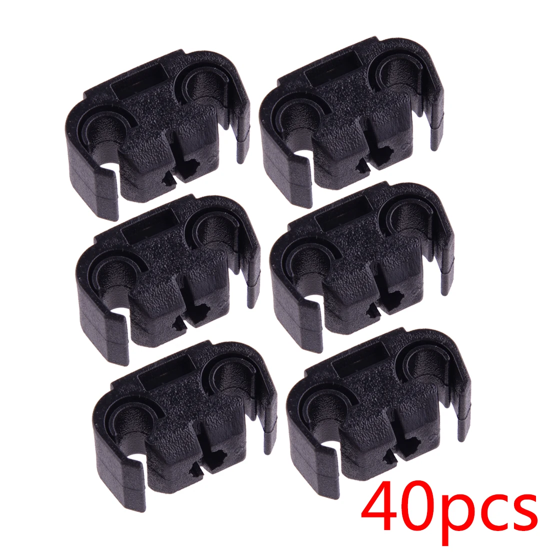 811611797 40Pcs Double Brake Pipe Holder Brake Fixing Line Clip 4.75mm fit for VW Beetle Golf Jetta Passat Audi A4 A6 A8