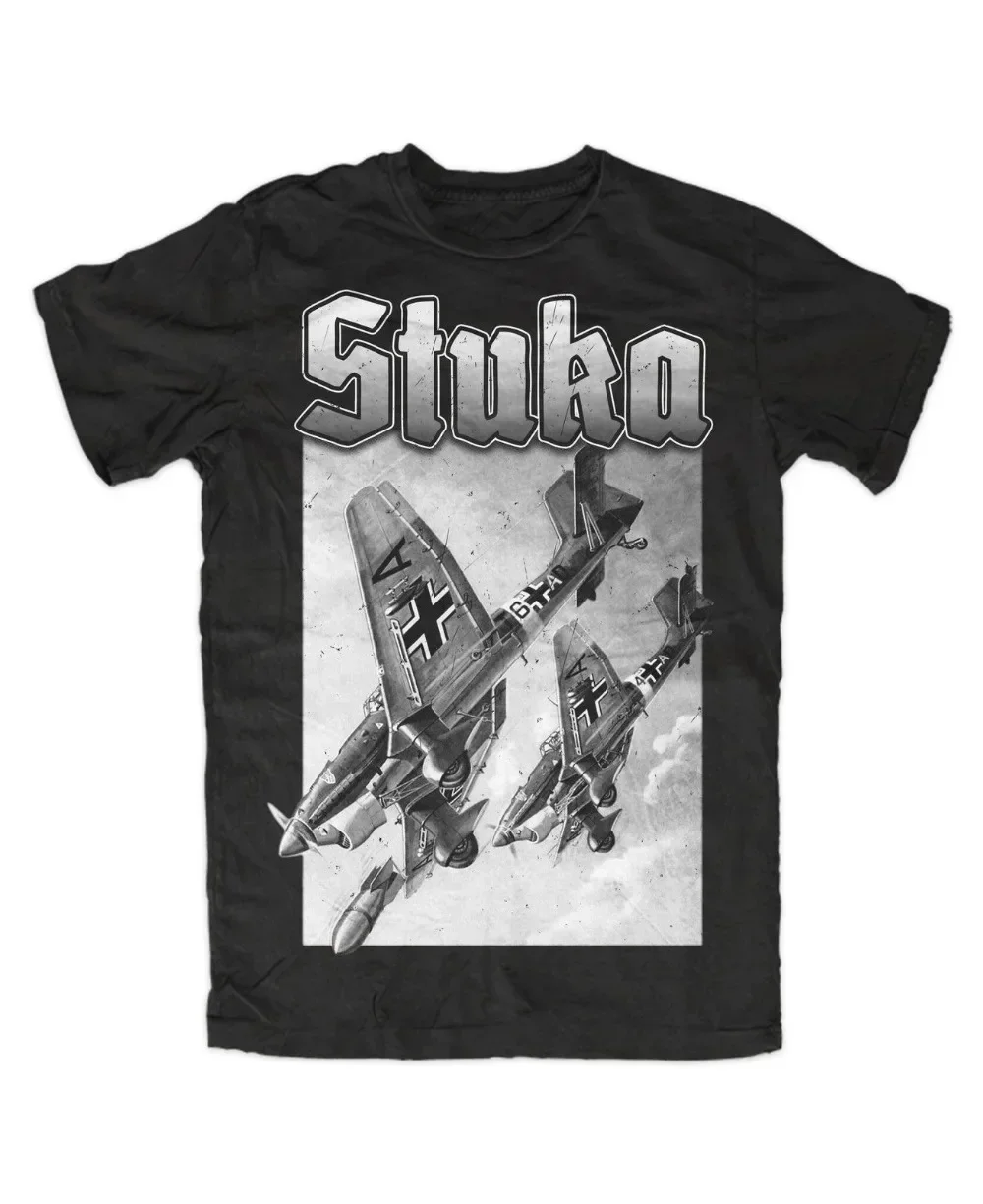 

Newest T Shirt Men T-shirt Stuka T-Shirt Flugzeug Legende Luft Jagdgeschwader WW2 Weh rmacht