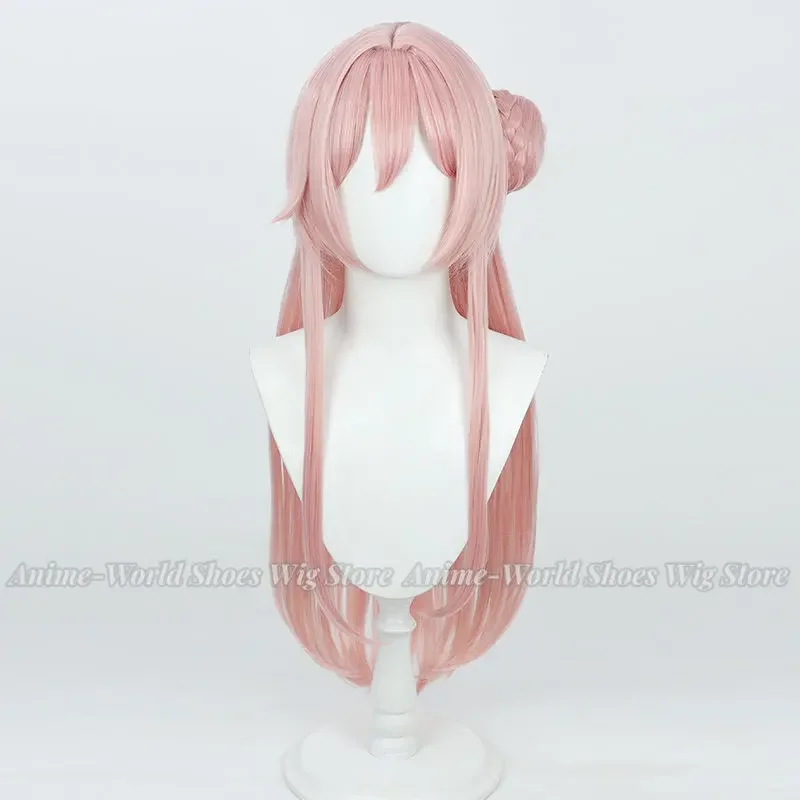 Mizuha Mimori شعر مستعار تأثيري الأزرق الأرشيف الوردي طويل 75 سنتيمتر مقاومة للحرارة الشعر الاصطناعية هالوين حفلة كرنفال دور اللعب + غطاء شعر مستعار #2