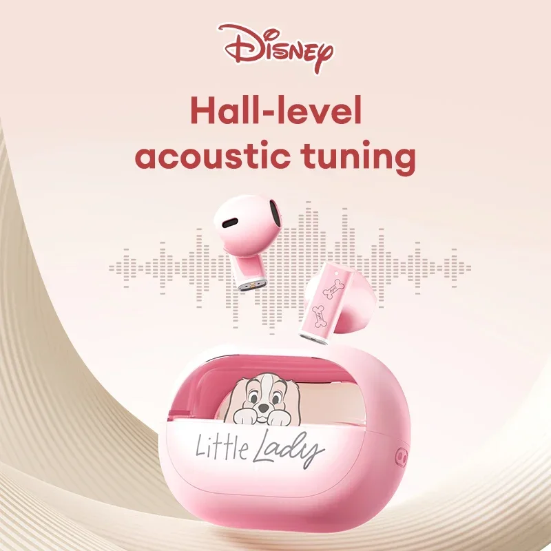 Disney TWS Sans Fil Bluetooth 5.4 Écouteurs Avec Micro HD Appel Faible Latence HiFi Son Stéréo Casque De Jeu Mignon Casque QS-T18