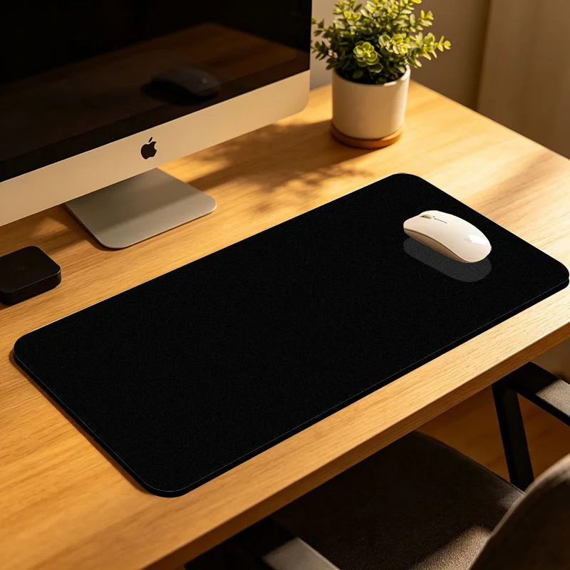 VIKAMA Solid Pure Black Large Mouse Pad Anti-Slip Waterproof Keyboard Desk Mat Business Gaming Office Laptop Desk Protector Pad