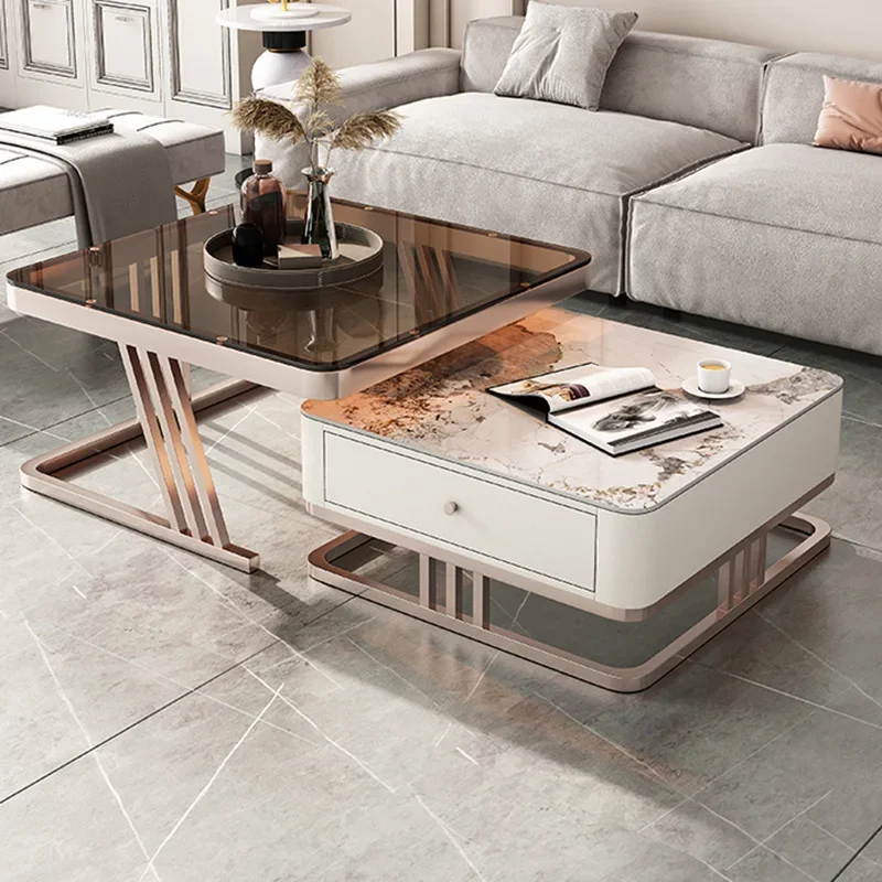 Glass Luxury Nordic Coffee Tables Living Room Cheap Storage Coffee Tables Modern Design Tavolino Da Salotto Home Furniture