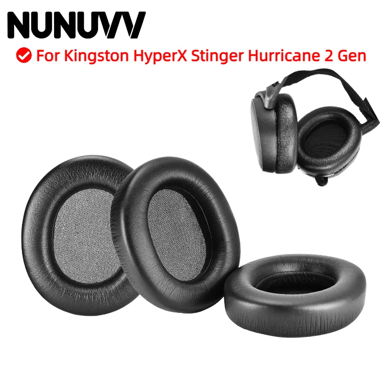

NUNUVV Replacement Earpads Memory Foam Ear Cushion Cover For Kingston HyperX Stinger Hurricane 2 Gen Gaming Headset Ear Pads