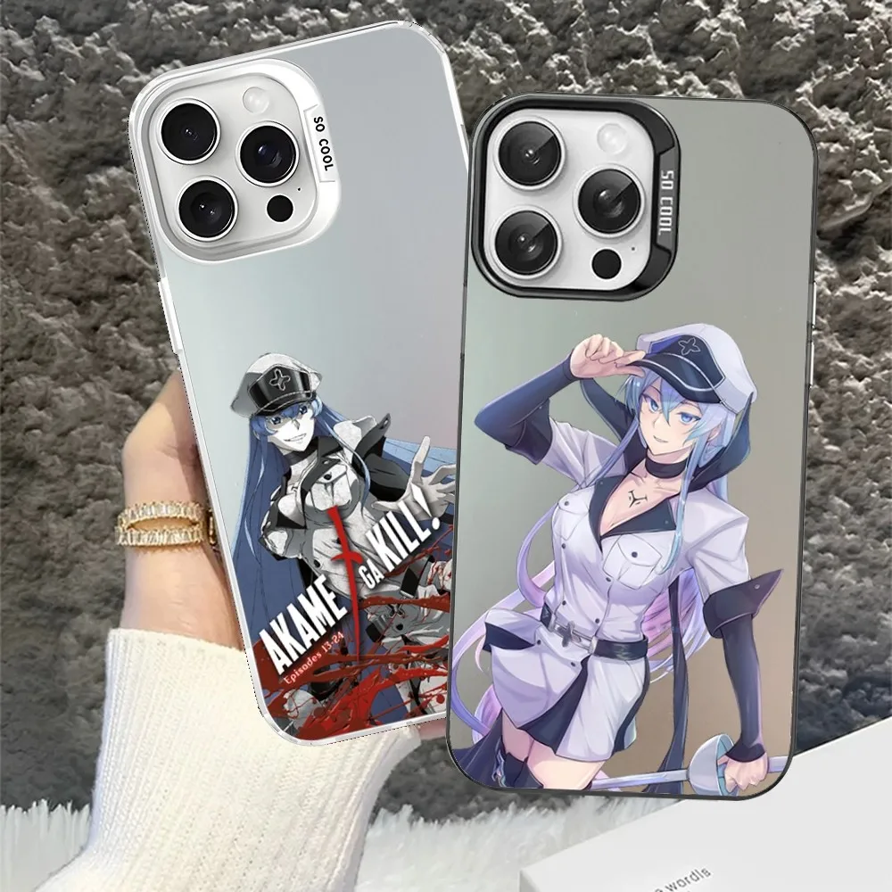 Anime Akame Ga Kill Phone Case For iPhone 16 15 Pro Max Case 14 Plus 13 12 11 Color Silver Case