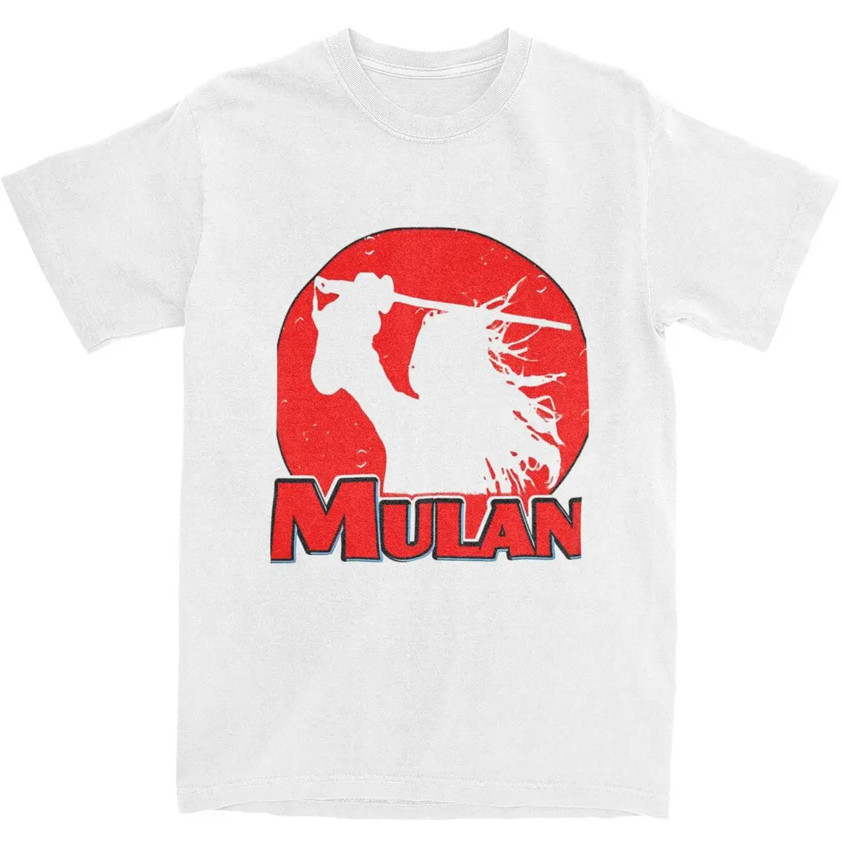 Mulan Logo T-Shirt Harajuku T-Shirts Short Sleeve Y2K Retro Tops Beach Pure Cotton Crew Neck 4XL 5XL 6XL Top Tees