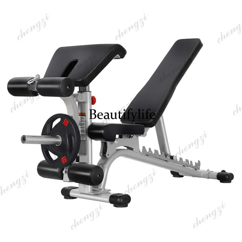 Commercial Adjustable Downward Recline Bench Push Bird Stool Upward Recline Fitness Chair Household Multifunctional Crunches